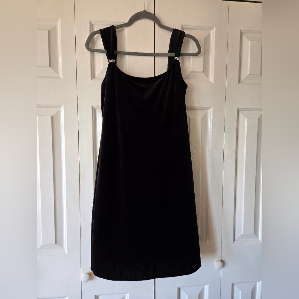 Black Vintage 90's Black Onyx Nite Sleeveless Dress. Size 12